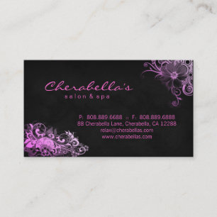Cita de salón / Tarjeta de visita Floral rosa