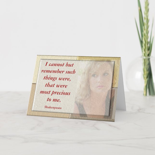 Cita de Shakespeare - Tarjeta de saludo (Anverso)