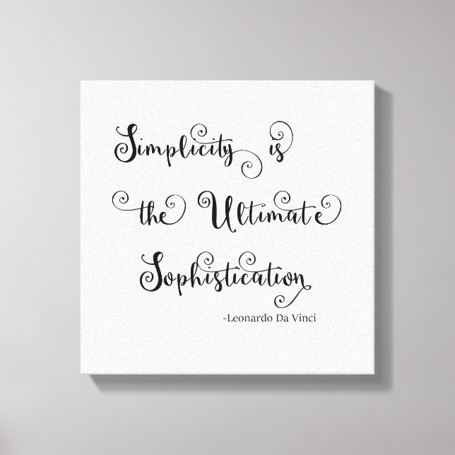 Cita de Simplicidad - Lienzo (Anverso)