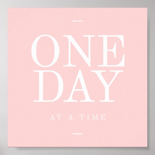 Cita De Sobriedad De Un Día Mini Arte Imprimir Bla (Frente)