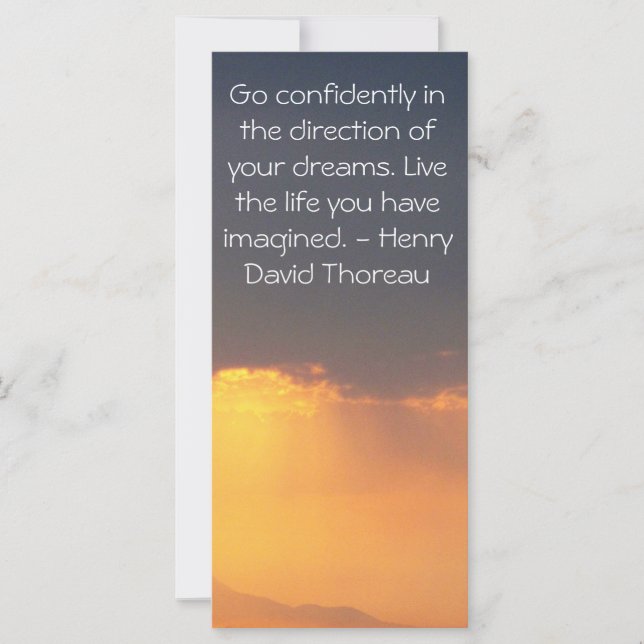 Cita de Thoreau inspiradora (Anverso)