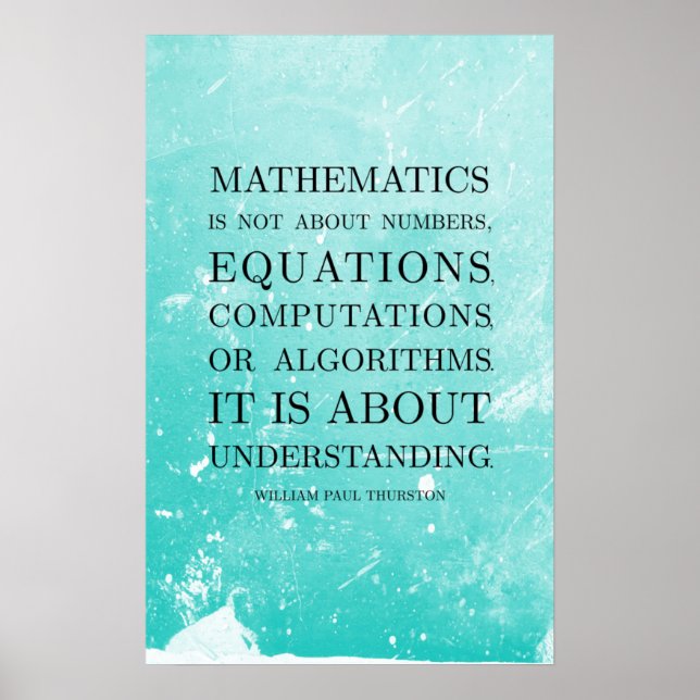 Cita de Thurston - Posters de matemáticas (Frente)