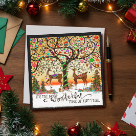 Cita de Tiempo Maravilloso Reno de Navidad Festivo