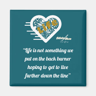 Cita de vida imán Verde azulado del poeta Adiela A