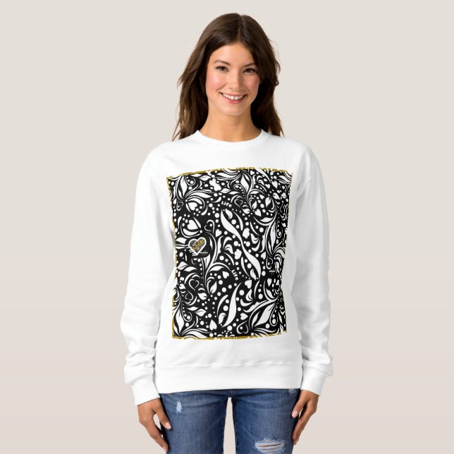 Cita de vida sudadera negra de Adiela Akoo (Anverso completo)