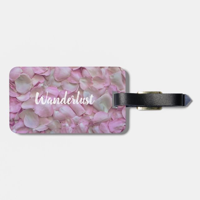 Cita de Wanderlust floral de bonito | etiqueta de  (Atrás Horizontal)