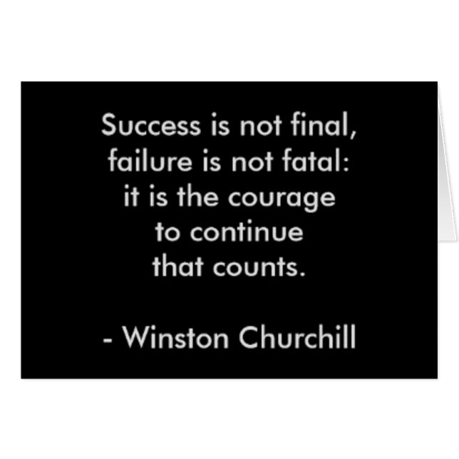 Cita de Winston Churchill;Éxito (Anverso (Horizontal))
