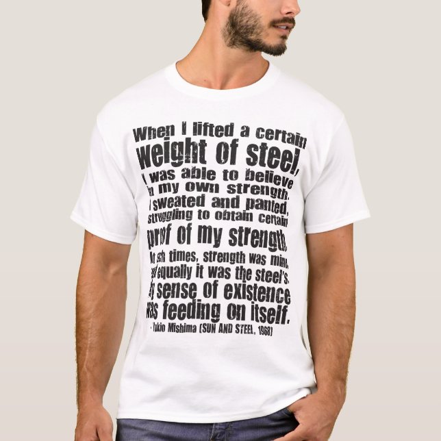 Cita de Yukio Mishima - camisa de motivación (Anverso)