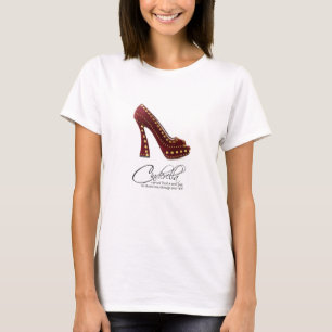 Cita de zapatos rojos de princesa de camiseta
