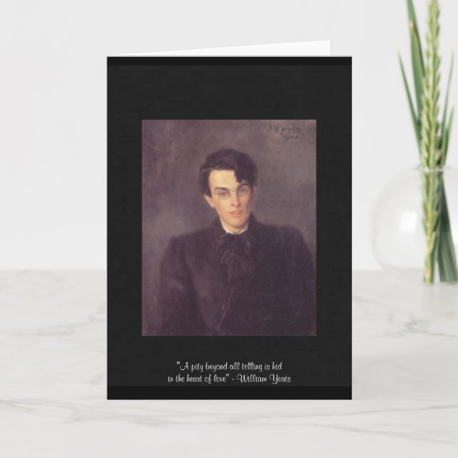 Cita Del "Corazón Del Amor" De Yeats En Tarjeta De (Anverso)