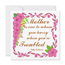 Cita del día de la madre de Emily Dickinson Card