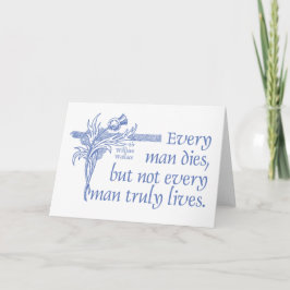 Cita del escocés, sir William Wallace, tarjeta del