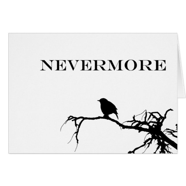 Cita del poema Edgar Allan Poe de Nevermore Raven (Anverso (Horizontal))