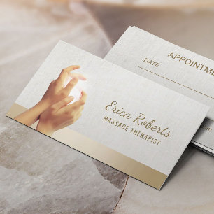 Cita del spa de manos curativas de terapia de masa