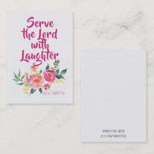 Cita del St. Padre Pio con la tarjeta santa de las