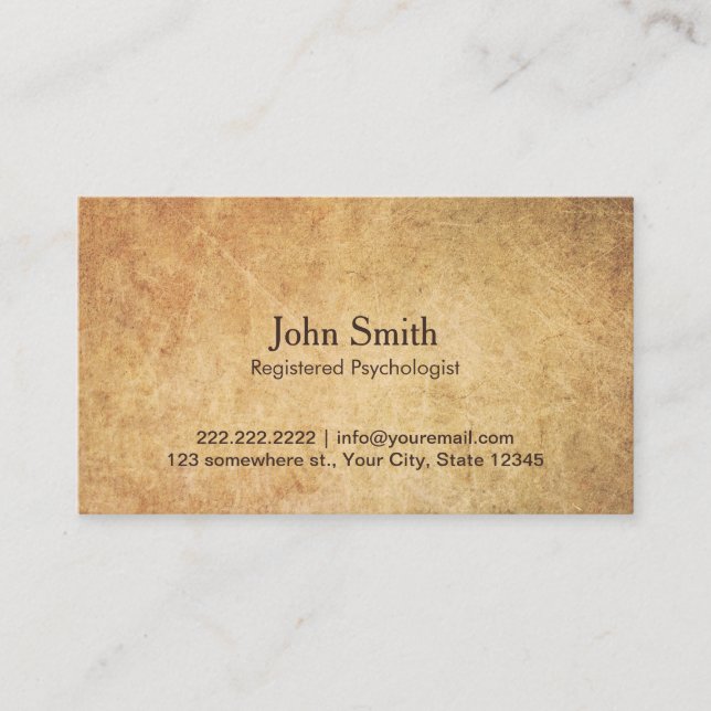 Cita del vintage del psicólogo (Anverso)