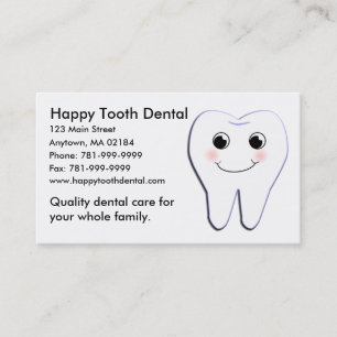 Cita dental del diente feliz de encargo del KRW
