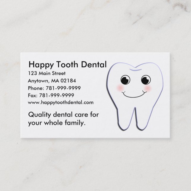 Cita dental del diente feliz de encargo del KRW (Anverso)
