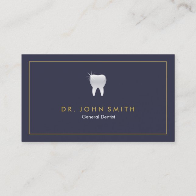 Cita dental dental Royal Blue Shiny Tooth (Anverso)