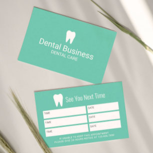 Cita dental dental verde turquesa para dentistas