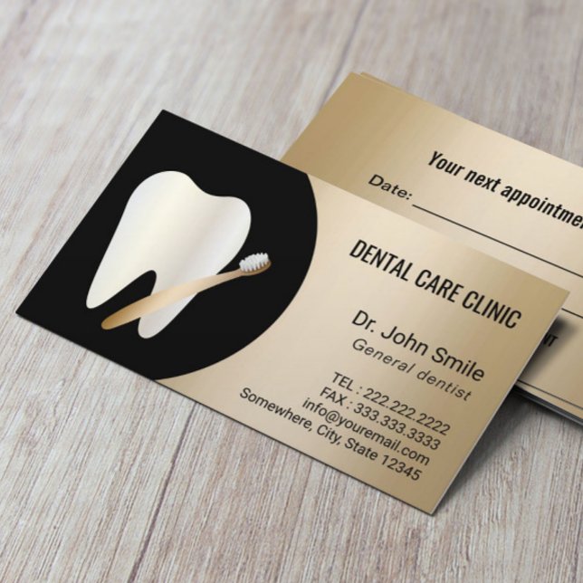 Cita Dental Dentist Tooth & Toothcel Gold (Subido por el creador)