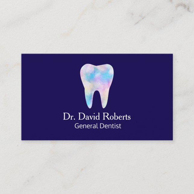 Cita Dental Elegante Acuarela  (Anverso)