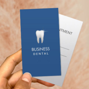 Cita dental llana del profesional del azul real