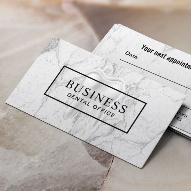 Cita Dentist Dental Modern Marble (Subido por el creador)