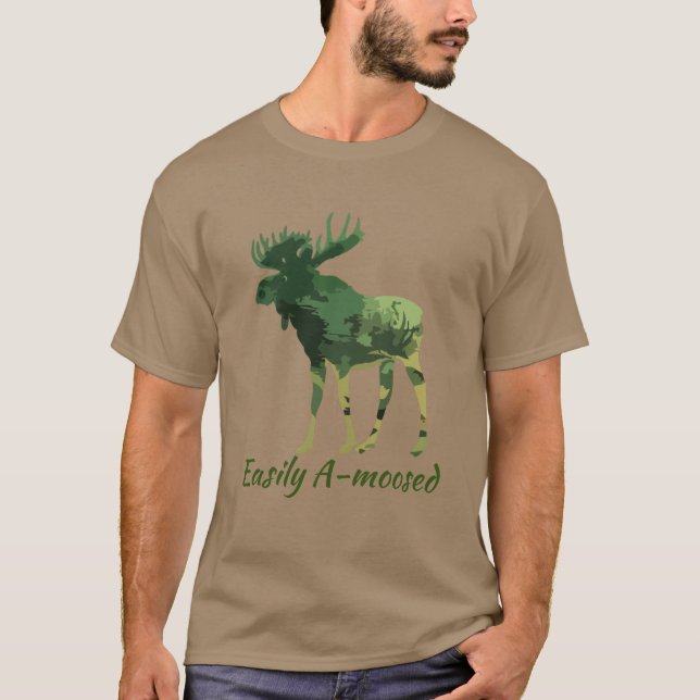 Cita divertida con la camiseta de Moose, un camufl (Anverso)