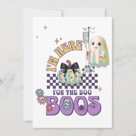 cita divertida de enfermera fantasma en tarjeta de