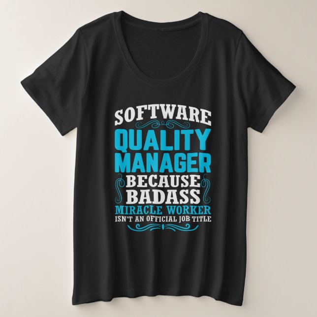 Cita divertida de Software Quality Manager (Anverso del diseño)