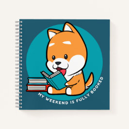 Cita divertida del libro de lectura de perro lindo