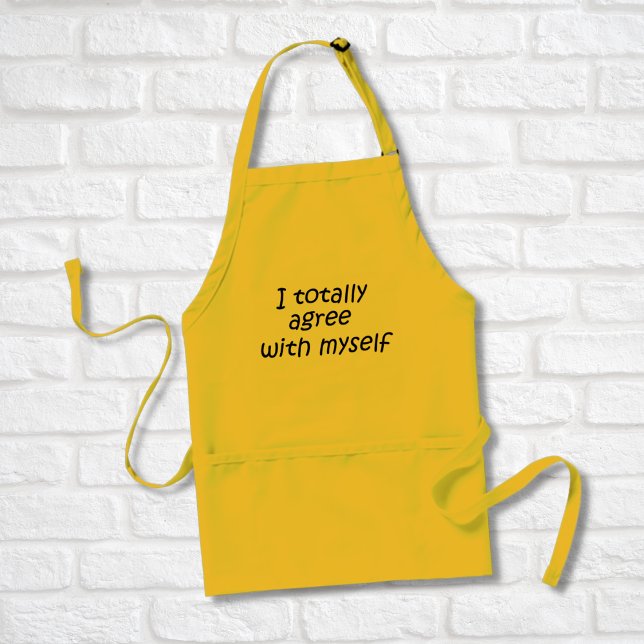 Cita divertida delantales regalos de cocina chiste (A funny, sarcastic quote on a yellow baking apron.  A fun, humorous gift for a cook or chef.)