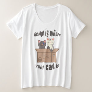 Cita divertida Home es donde está tu gato