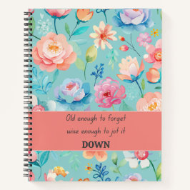 Cita divertida y Diario floral lindo