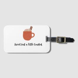 Cita divertida y etiqueta de equipaje malvavisco