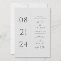 cita en negrita minimalista invitación a la boda m