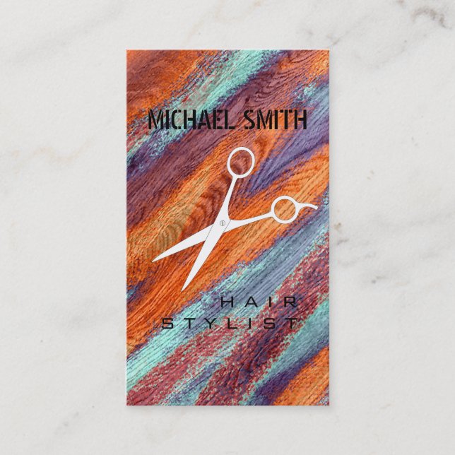 Cita estilo pelo Madera de color retro (Anverso)