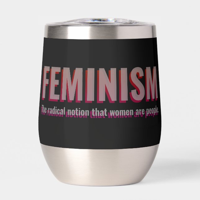 Cita feminista Tumbler de vino - negrita de softwa (Frente)