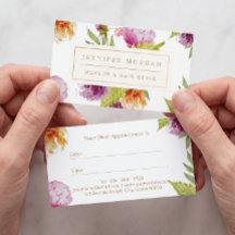 Cita Floral Acuarela Salón de Maquillaje Pelo