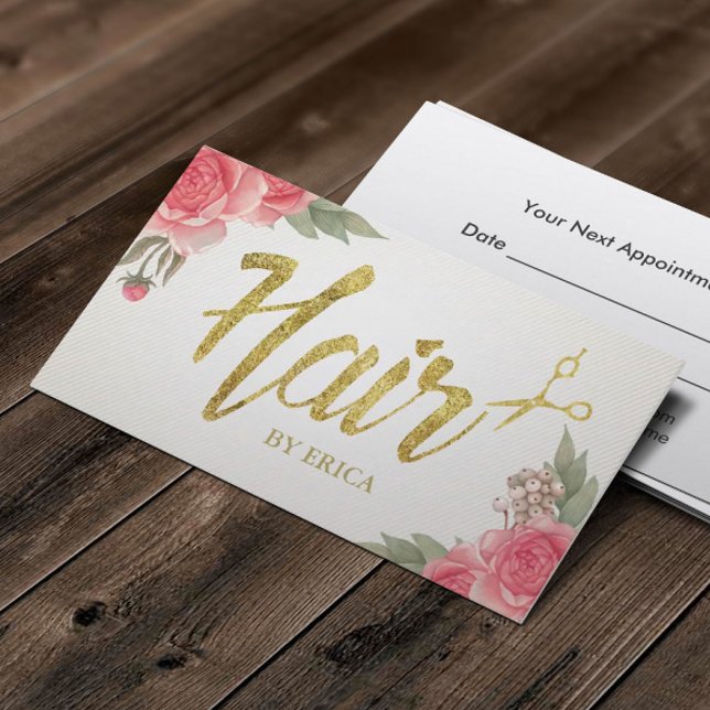 Cita Floral Clásica con Guión Dorado de estilo Hai (Subido por el creador)