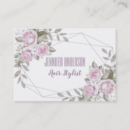 Cita floral de plata púrpura rosada de la belleza