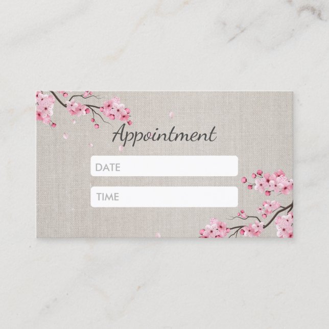 Cita floral rosada del pelo del salón de belleza (Anverso)