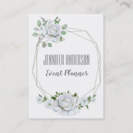 Cita Geométrica de Mármol Floral Blanco