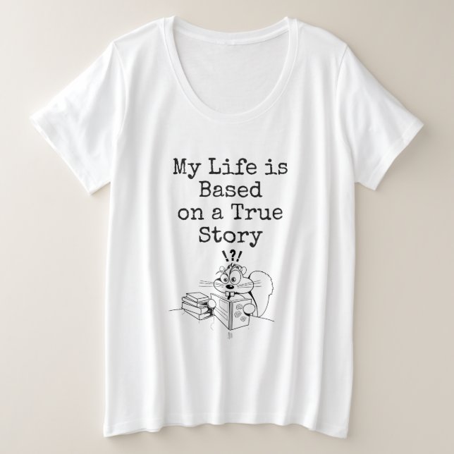 Cita graciosa de mi vida sobre la camiseta de una  (Anverso del diseño)