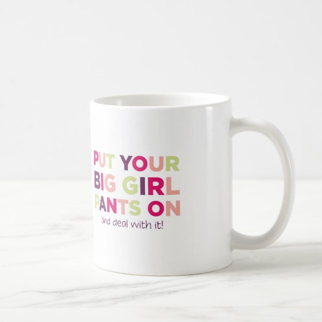 Cita grande de los pantalones del chica - taza