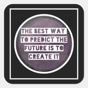 Cita inspiradora Crear futuros Pegatinas cuadrados