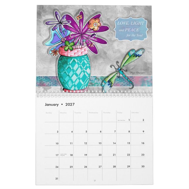 Cita inspiradora de flores del calendario Inspirad (Jan 2027)