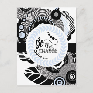 cita inspiradora de la postal blanco y negro