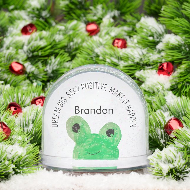 Cita inspiradora de rana cuta personalizada (Navidad)
